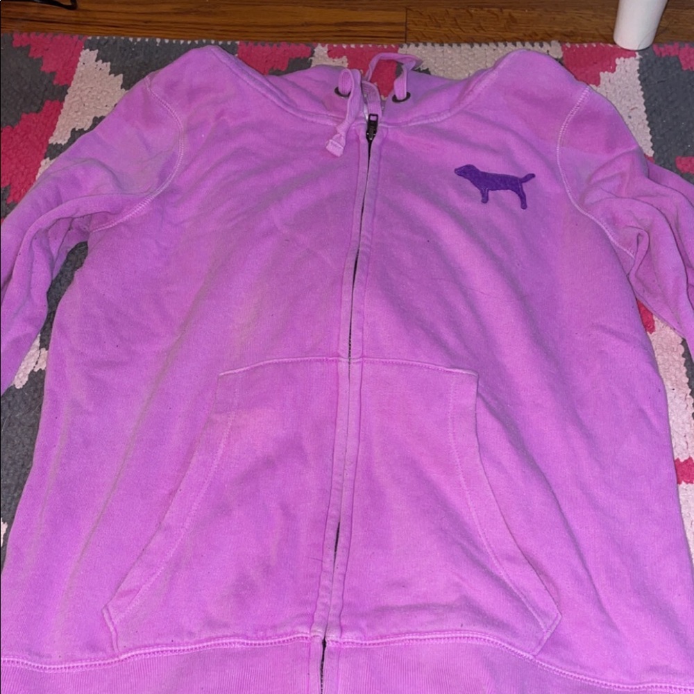 Pink Victoria secret zip up hoodie